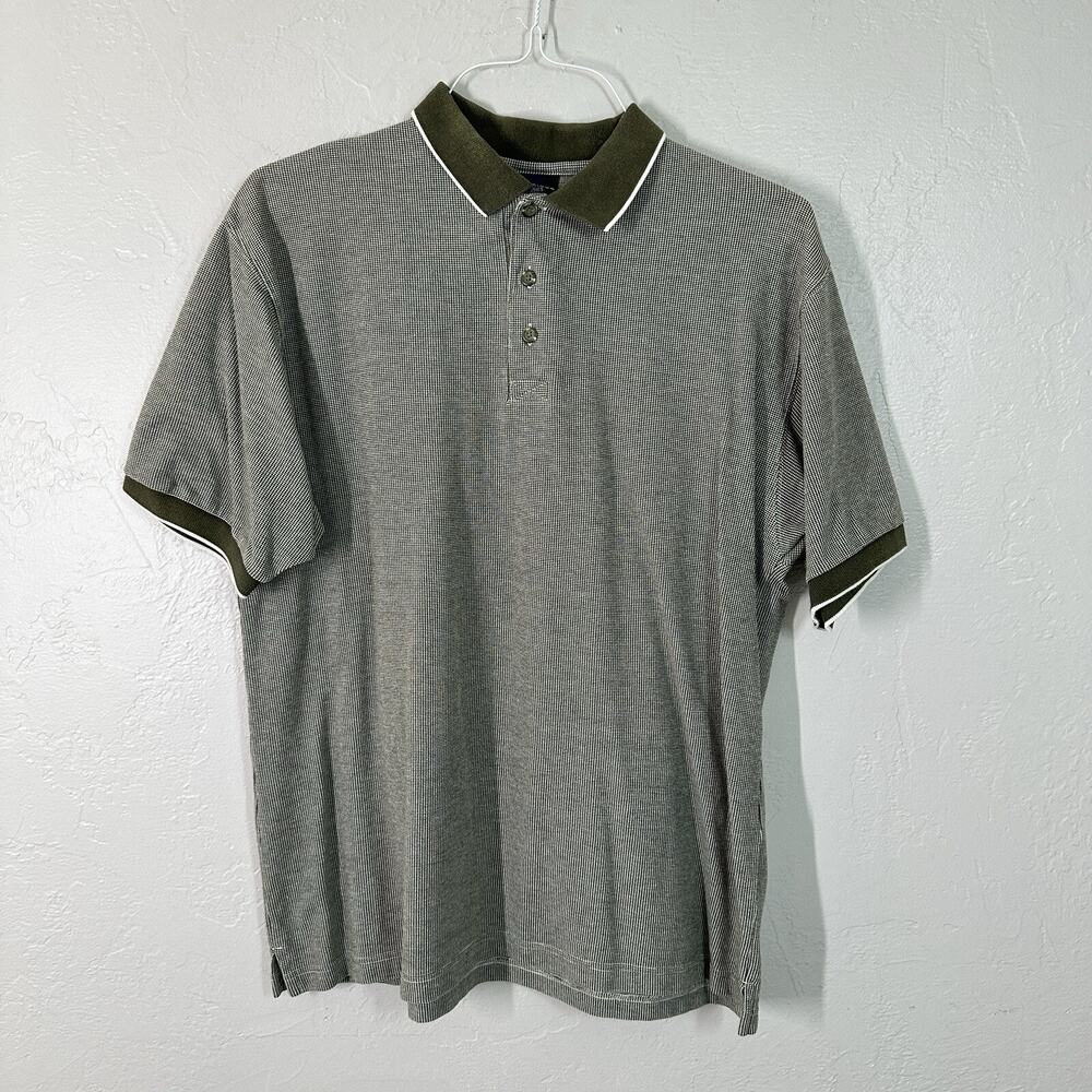 Cambridge Classics Polo Shirt Men M Khaki Green Knit Pullover Short Sleeve